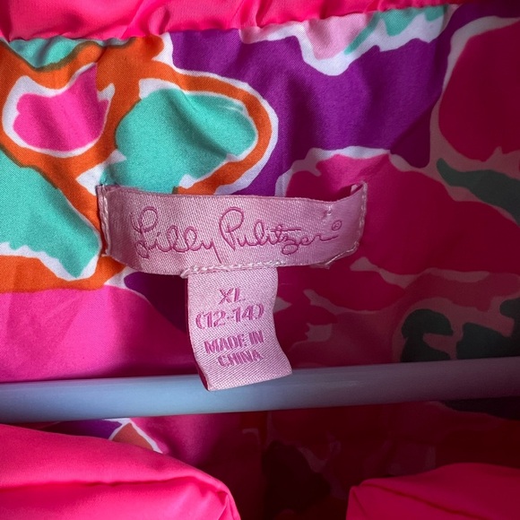 Lilly Pulitzer Girls Hot Pink Mini Kate Vest Size XL 12-14 - Picture 3 of 8